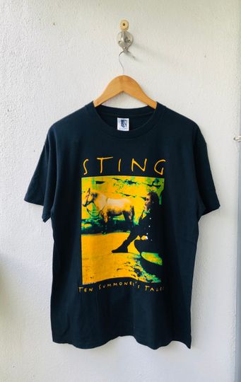 Discover Vintage Original 90s Sting  Ten Summoners Tales 1993 Tour  Band T-Shirt
