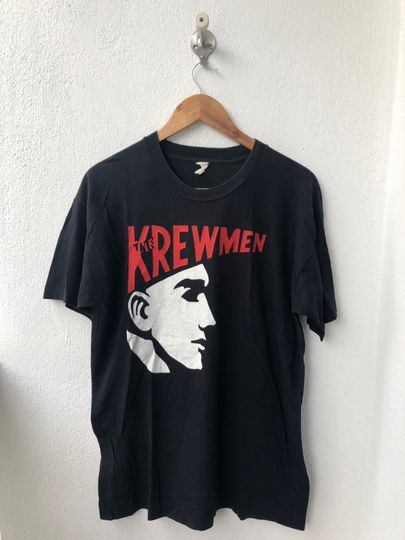 Discover Vintage The Krewmen Pure Rockabilly Psychobilly Music Big Printed T-Shirt