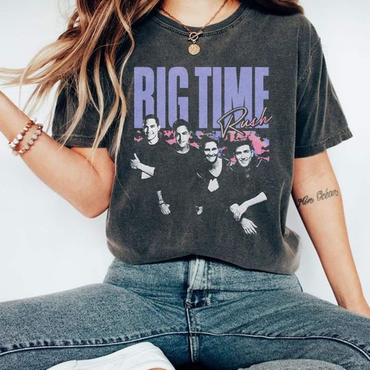 Discover 90s Vintage Big Time Rush Band Shirt, Big Time Rush Tee