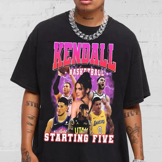 Discover Vintage Kendall Starting Five Shirt, Loahaddian Kendall Jenner Team Shirt