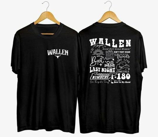 Discover Wallen Western Tour 2023 Shirt, Wallen Western 2 Sides Shirt