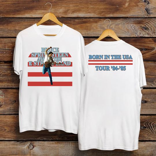 Discover Bruce-Springsteen and E Street Band Born in USA Tour 84-85 T-Shirt