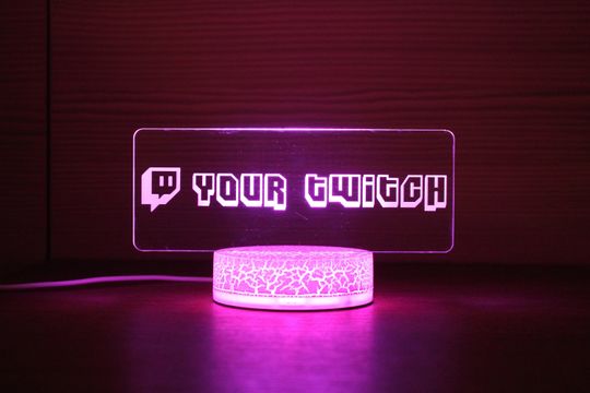 Discover Twitch Channel GamerTag  Streaming Gamer Gift LED RGB Custom Lamp