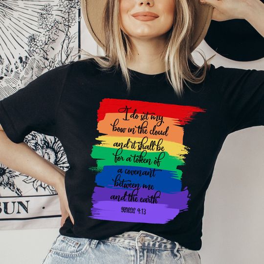 Discover Christian rainbow Tshirt, Old testament tshirt, Take back the rainbow,