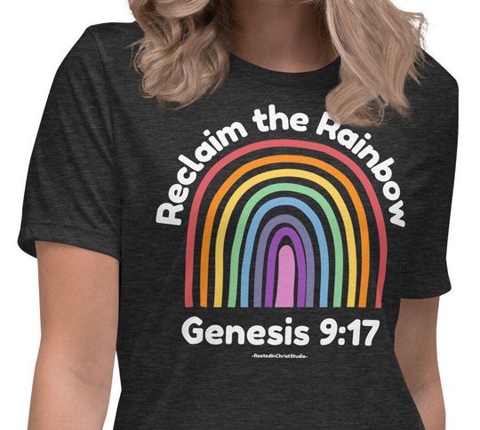 Discover Reclaim the Rainbow Shirt With Back Text, Genesis 9:17