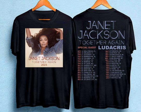 Discover Janet Jackson Together Again Tour 2023 Shirt - Music Lover's Apparel