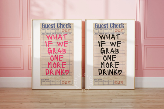 Discover Guest Check Print One More Drink Guest Check Poster