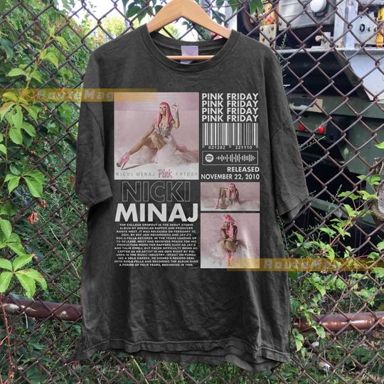 Discover Nicki Minaj Rap Shirt, Pink Friday Album 90s Y2K Merch Vintage Rapper Hiphop shirt