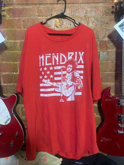 Discover Jimi Hendrix red 3XLT T-shirt