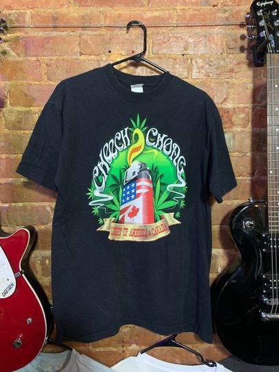 Discover Cheech & Chong light up America and Canada tour large black tshirt