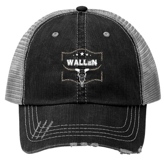 Discover Cowboy Wallen Print Print Trucker Hats