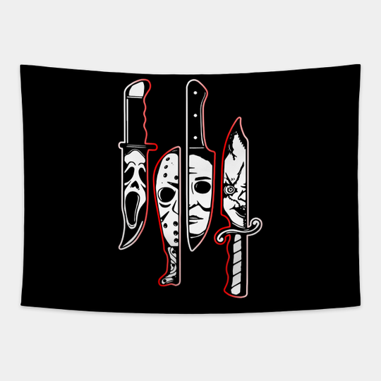Discover Funny Scary Horror Movie Tapestry