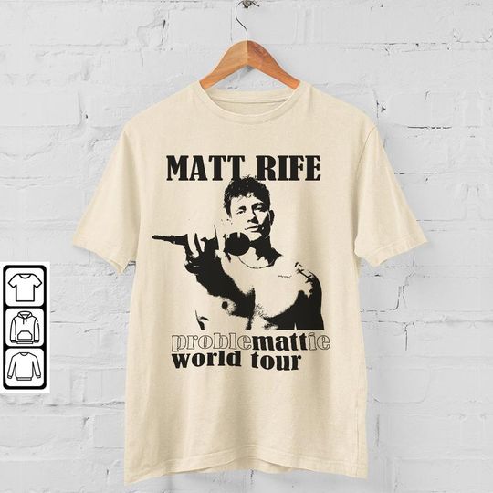 Discover Matt Rife Music K1 Shirt, Problematic World Tour 2023 90s Y2K Merch Vintage Rapper Hiphop tshirt
