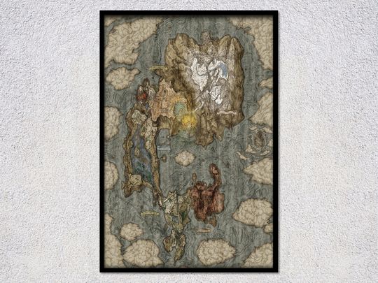Discover Elden Ring map Hi-res Premium Matte Vertical Poster