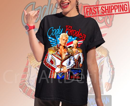 Discover Vintage 90s Bootleg Usa Skull Cody Rhodes Shirt