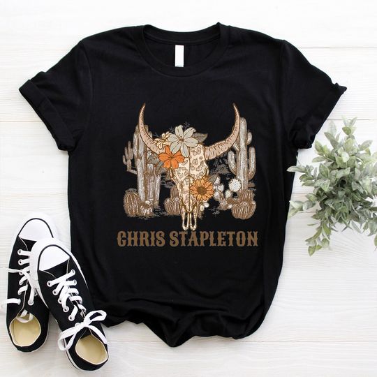 Discover Chris Stapleton Bullhead Graphic T-Shirt
