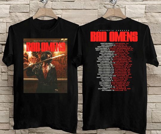 Discover BAD OMENS Concrete Forever US Tour 2023 T-Shirt