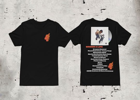 Discover Rae Sremmurd graphic album cover tee, Sremm 4 life tee, Sremm 4 life tracklist tee