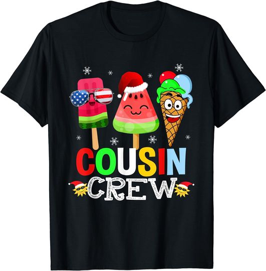 Discover Cousin Crew Christmas In July Squad Pajamas Matching Family T-Shirt