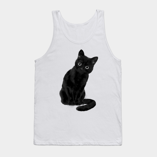 Discover Spooky Cute Black Cat - Cat - Tank Top