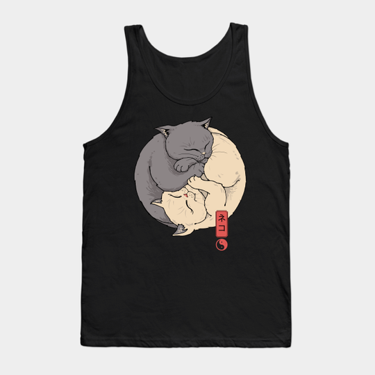 Discover Yin Yang Cats - Cat - Tank Top
