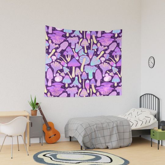 Discover Spooky Mushroom Hunt Tapestry