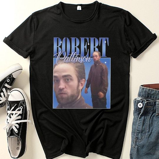 Discover Robert Pattinson Standing Meme T-Shirts | Unisex Funny Robert Pattinson Tee