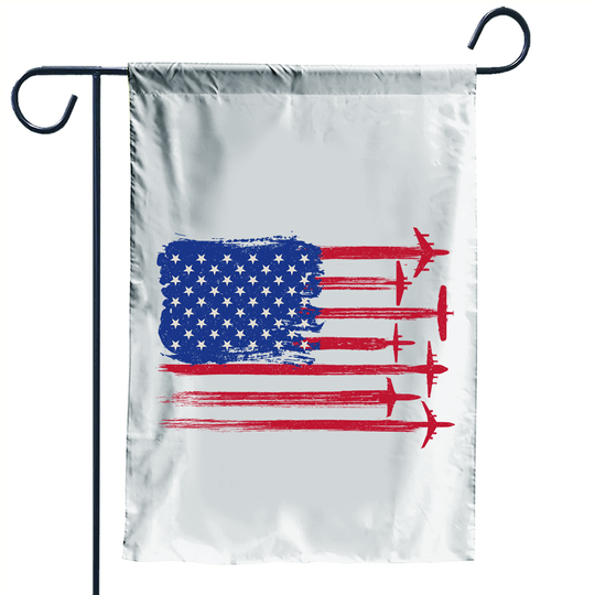 Discover Aircraft American Flag Airplane Pilot Aviation Garden Flags