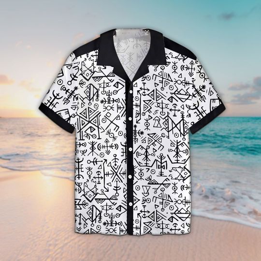 Discover Unisex Ancient Viking Seamless Hawaii Shirt, Aloha Hawaiian Shirt