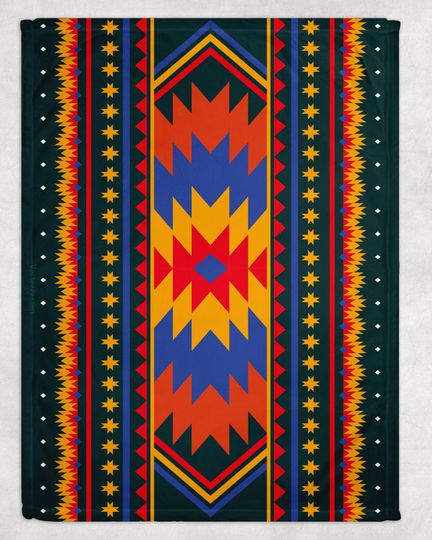 Discover Navajo Native American Fleece Blanket
