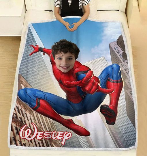 Discover Personalized Custom Kids Superhero Blanket, Personalized Kids Blanket, Custom Blanket