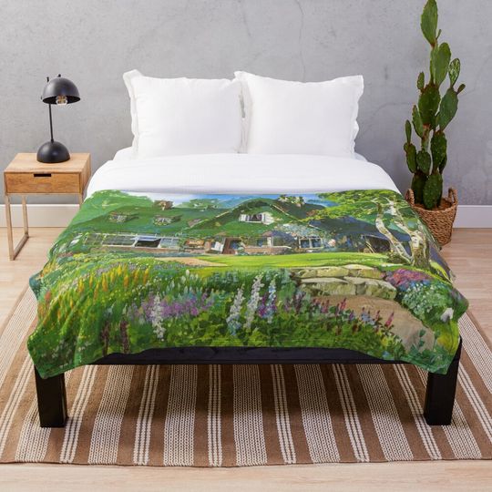 Discover Kiki's Delivery Service Cottagecore Vibes Throw Blanket