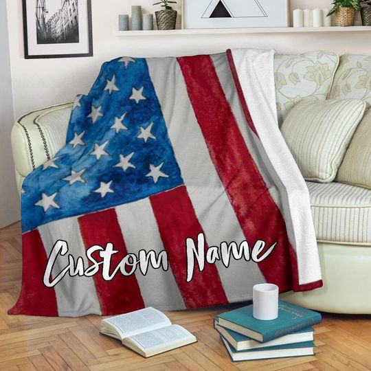 Discover American Flag blanket - US Fleece Blankets