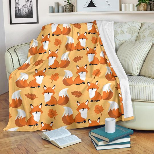 Discover Fox Blanket - Fox Fleece Blanket