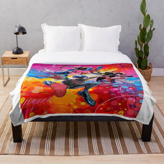 Discover the spiderverse Throw Blanket