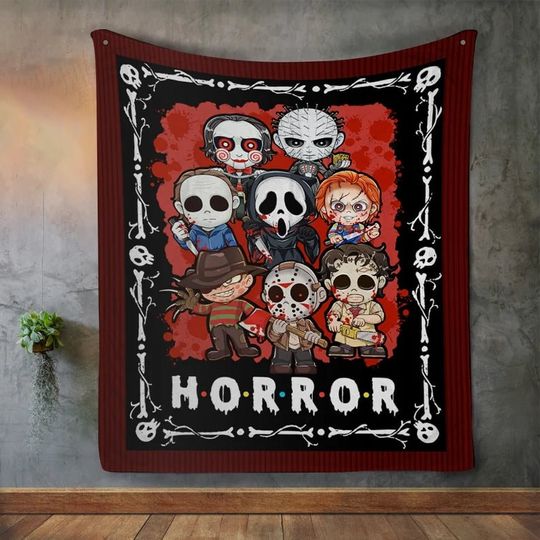 Discover Michael Freddy Jason Horror Character Fleece Blanket