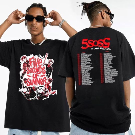 Discover 5 Seconds Of Summer World Tour 2023 2024 Shirt, 5SOS World Tour 2023 Shirt