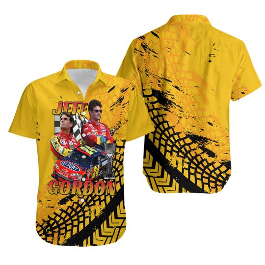 Discover Jeff Gordon Hawaiian Shirt Jeff Gordon Racing 90s Vintage Tee