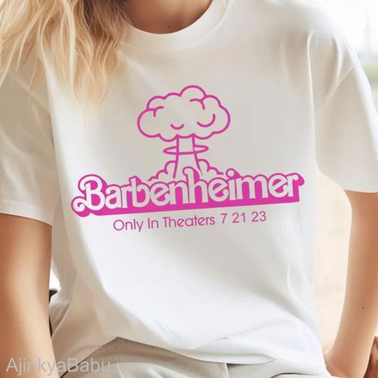 Discover Barbenheimer T-Shirt, Barbie Oppenheimer Tee, Funny T-Shirt, Barbie Movie Inspired Shirt