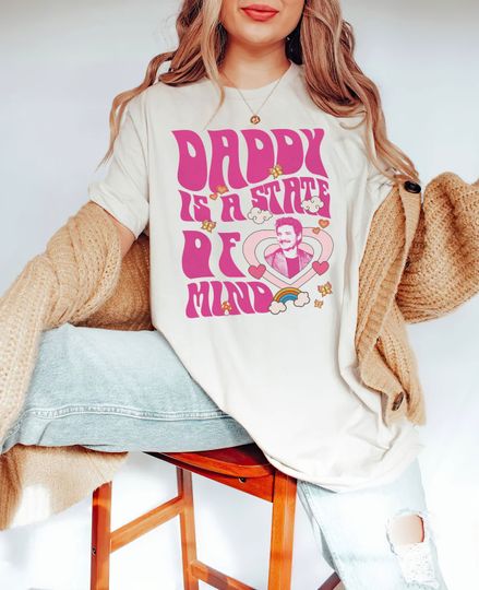 Discover Daddy-Is-A-State-Pedro-Pascal Shirt, Pedro Pascal Tee, Daddys Girl Shirt, Valentines T-Shirt
