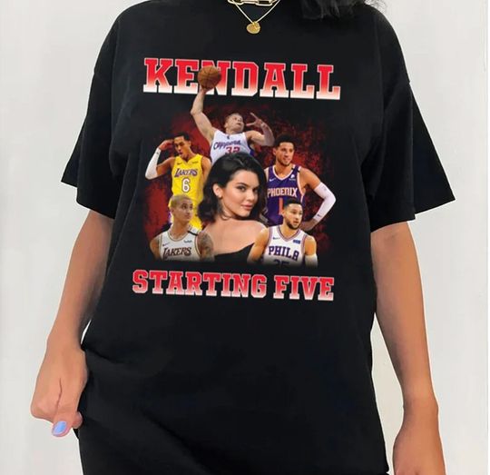 Discover Vintage Wash Kendall Starting Five Shirt, Kendall Starting Five T-Shirt