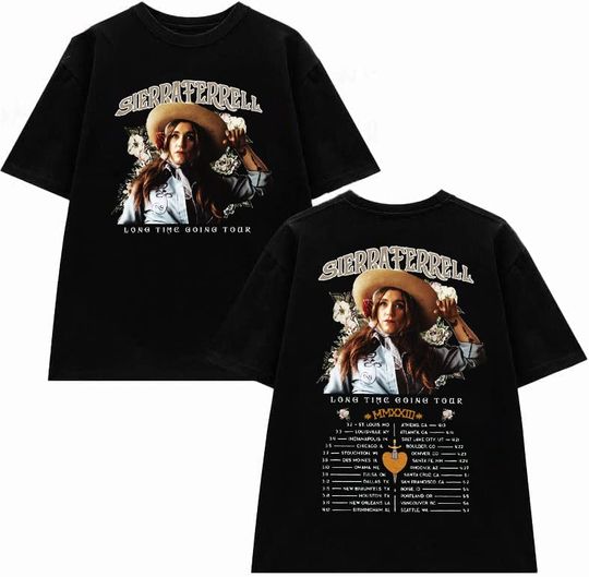 Discover Sierra Ferrell Long Time Going Tour 2023 Shirt, Sierra Ferrell Country Music Tour Shirt