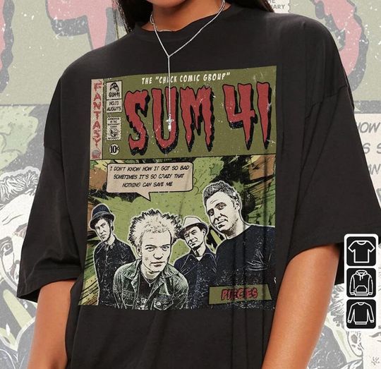 Discover Sum 41 Comic Shirt, Sweatshirt 90S Vintage Book Art Pieces