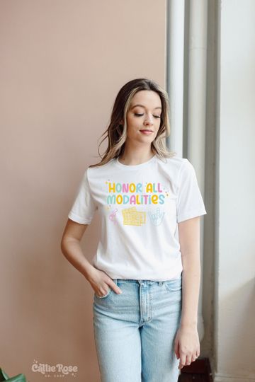 Discover The ORIGINAL Honor All Modalities Short-Sleeve Unisex T-Shirt | AAC, Communication T-Shirt