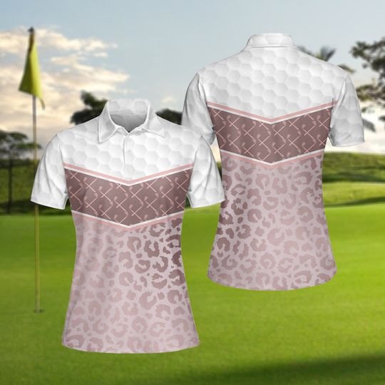 Discover Pink Gold Polo Shirt, Golf  Women Polo Shirt