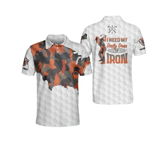 Discover Custom I Need My Daily Dose Of Iron  3D All Over Print Polo Shirt