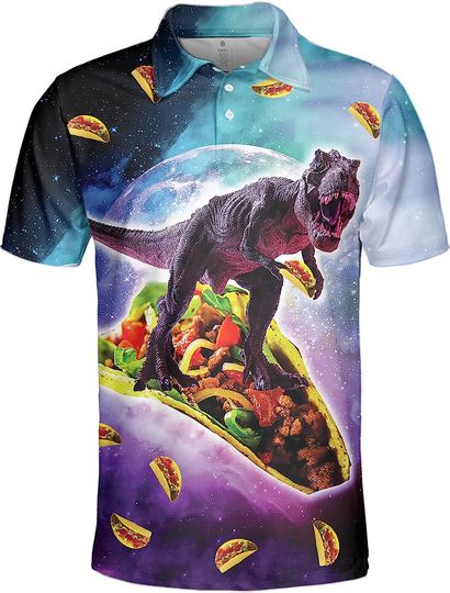 Discover Gopory Dinosaur Golf Shirts for Men Dinosaur Shirt Men Hawaiian Polo Shirts