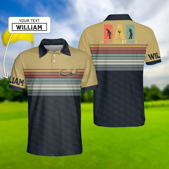 Discover Best Dad By Par Golf Dad Polo Shirt, Golfing Polo Shirt