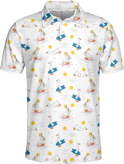 Discover Funny Golf Shirts for Men Rubber Duck Polo Shirts
