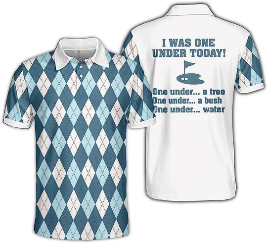 Discover Skull Argyle Golf Shirt with Funny Design